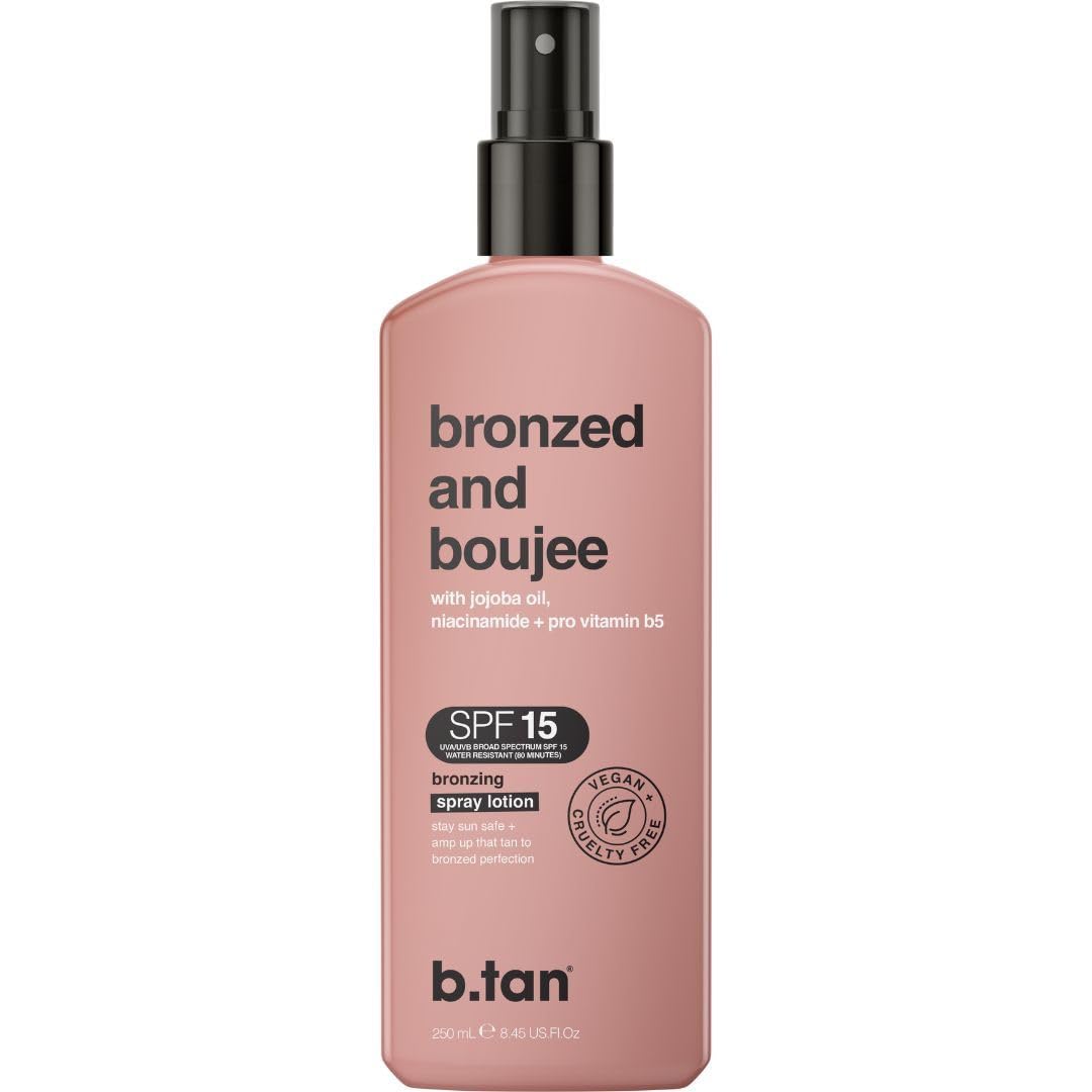 Amazon.com : b.tan SPF 15 Sun Tanning Lotion Spray | Bronzed and